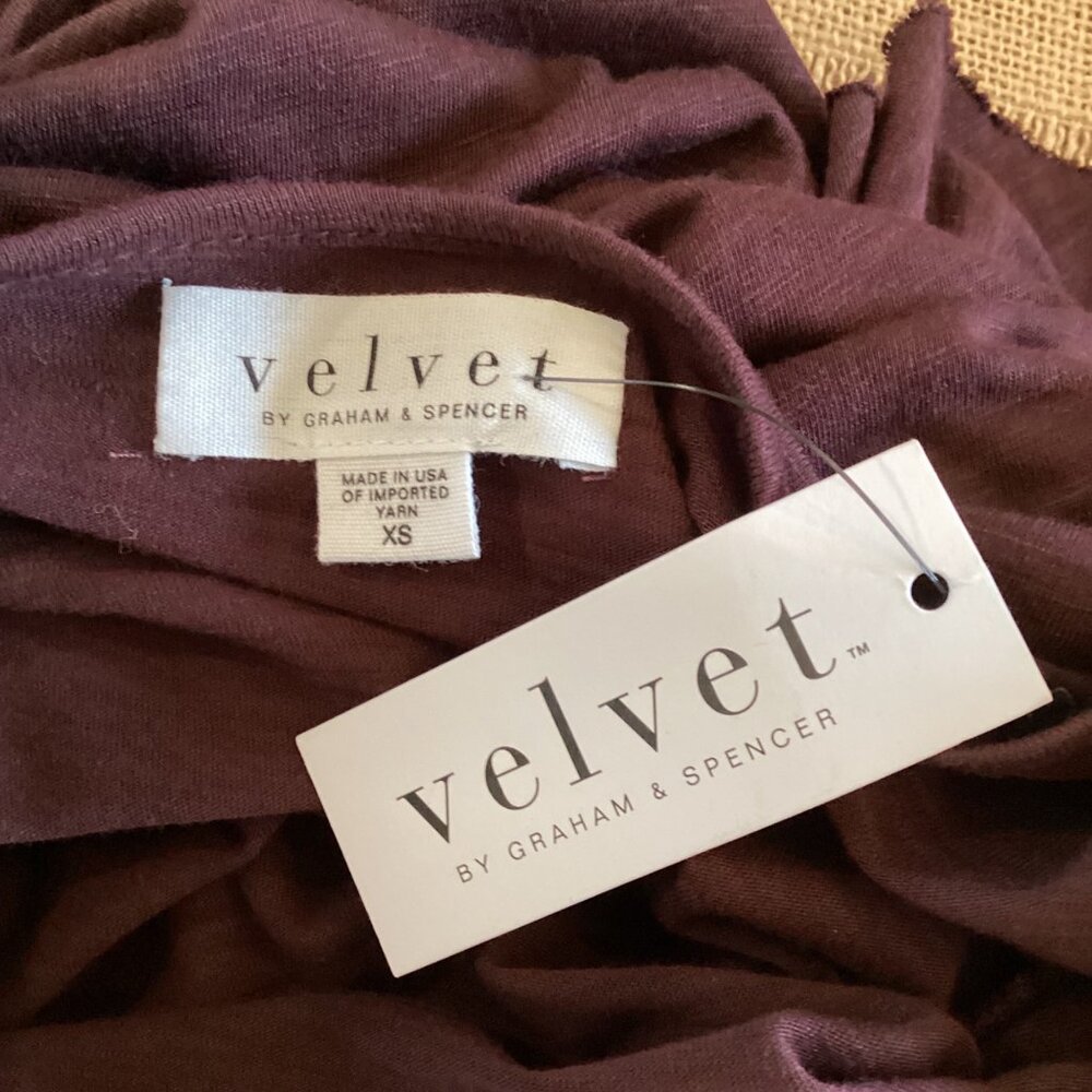 Velvet By Graham & Spencer Top Size XS Xsmall Raylee Ruffled NWT Modal Blend - Picture 3 of 8